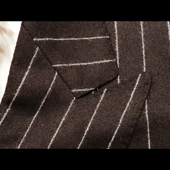 Samuelsohn Brown Stripe Wool Sport Coat Blazer - Picture 8 of 16